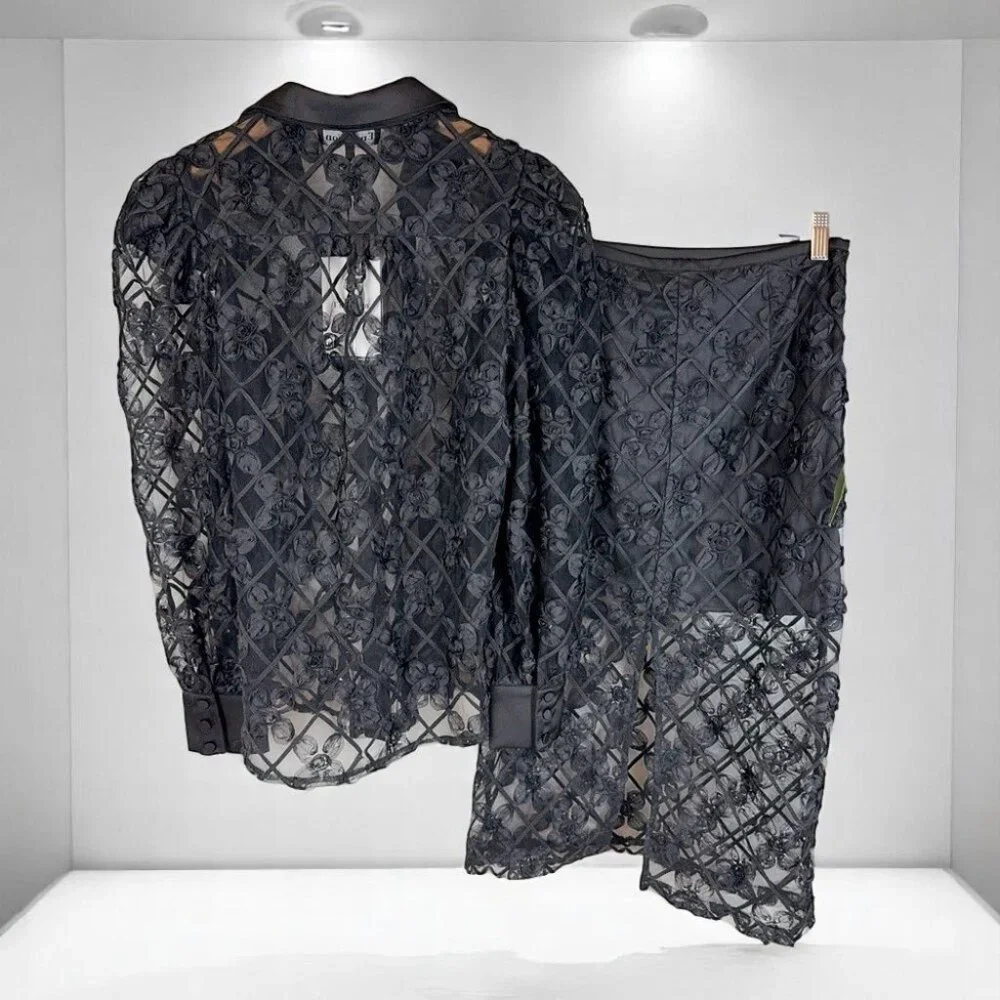 NWT En Saison NWT Brayden Blouse and Midi Skirt Set